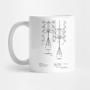 Sinking Mine Shaft Safety Device Vintage Patent Hand Drawing Mug